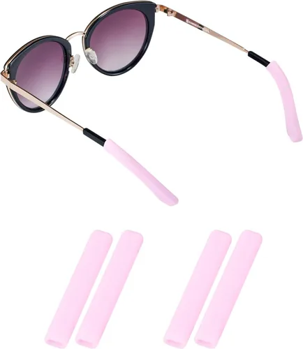 Vista 10 de Gdnmapt Almohadillas de silicona para orejas de gafas, agarre antideslizante para gafas, cómodas orejeras para gafas, solución de almohadillas de 2