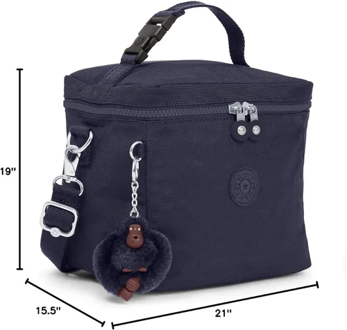 Vista 8 de Kipling Graham - Bolsa de almuerzo para mujer, reutilizable, resistente al agua, con aislamiento de nailon Tonal azul real