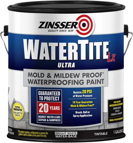 Vista 12 de Zinsser WaterTite LX Ultra White Pintura Impermeabilizante