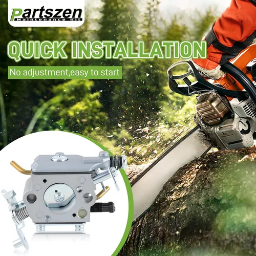 Vista 8 de Carburador PP5020AV para Poulan PP4818A PP5020 PP5020AVX para Zama C1M-W47 para Craftsman 358.350980 358.350981 358.350982 Motosierra Carb con línea