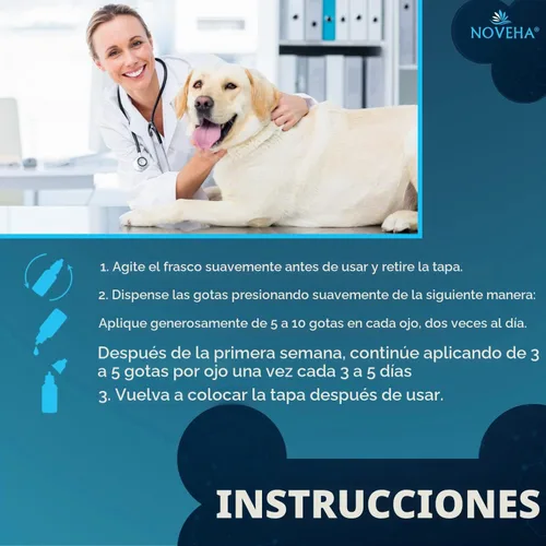 Vista 5 de NOVEHA Gotas para Mascotas Solución Avanzada de Lanosterol + NAC (2 x 10 mL)