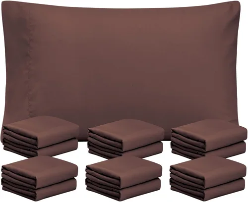 Vista 11 de FreshCulture Fundas de Almohada Beige Tamaño Queen Paquete de 2 - Juego de Fundas de Almohada - Cierre de Sobre - Tela de Microfibra Cepillada Suave
