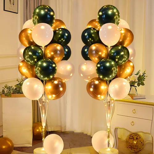 Vista 10 de Cicicooie - Juego de 2 soportes para globos para decoración de fiesta Negro