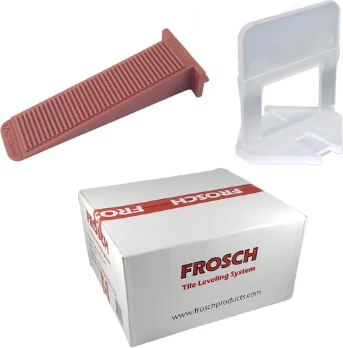 Vista 10 de FROSCH Kit de sistema de nivelación de azulejos - 1/8" (3 mm), 250 clips y 100 cuñas