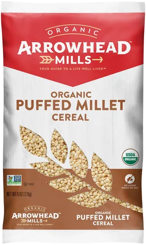 Vista 10 de Arrowhead Mills Cereal de maíz orgánico inflado, 6 oz