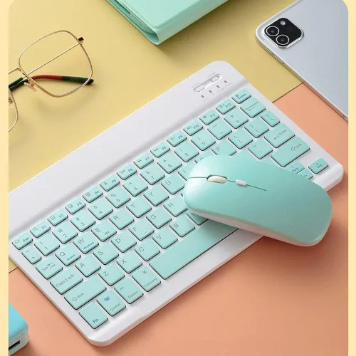 Vista 4 de Funda para teclado Galaxy Tab S6 Lite 2024/2022/2020 con ratón, funda magnética desmontable para teclado con soporte para S Pen y mouse para Galaxy