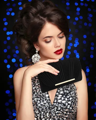 Vista 3 de TINDTOP Bolsos de mano para mujer, bolsos de noche para formal, boda, fiesta, cóctel, graduación, bandolera, sobre, hombro, bolsa de hombro
