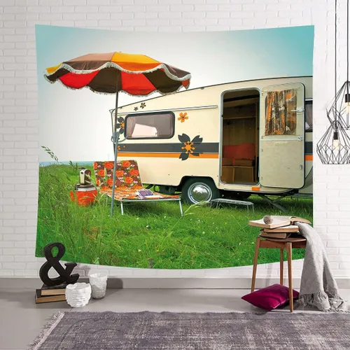 Vista 5 de Fondo de fiesta de camping para decoración de pared, campo de campo, sol, ocio, fiesta, fotografía, fondo, 5 x 5 pies, retrato de fotografía