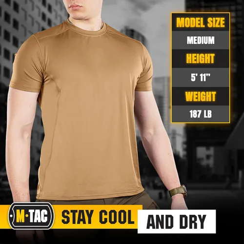 Vista 6 de M-Tac Camiseta táctica de manga corta Camiseta de entrenamiento de gimnasio para hombre, militar, ultra ventilada, para entrenamiento atlético