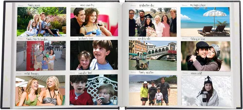 Vista 3 de Pioneer Photo Albums - Álbum de fotos para 300 fotos para impresiones de 4 por 6 pulgadas. Cubierta de cuero sintético de color azul.