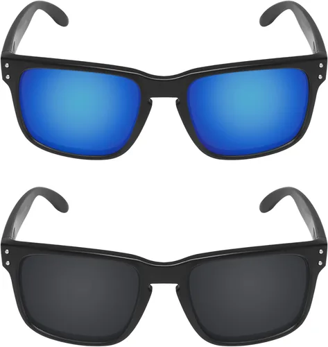 Vista 2 de Galvanic Lentes de repuesto para gafas de sol Oakley Holbrook OO9102 - Ice + Black Polarized - Combo Pack