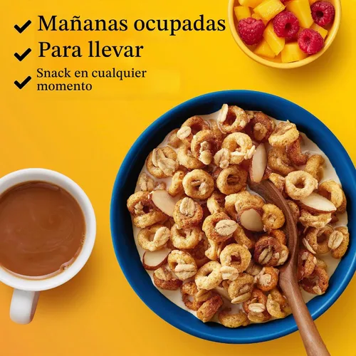 Vista 7 de Cheerios Cereal de desayuno de almendras crujientes de avena, hecho con grano entero, tamaño grande, 18.2 onzas