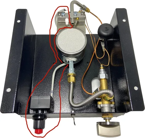 Vista 2 de Encendedor de gas de pulso electrónico de propano con cable de encendido de electrodo de 400mm para calentador de patio de gas al aire libre