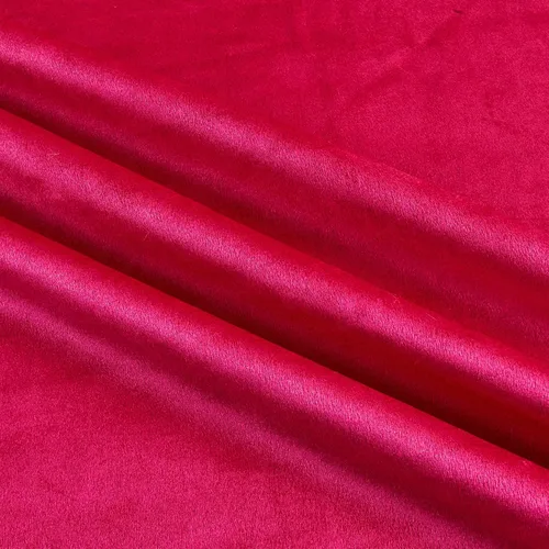 Vista 2 de Fucsia de terciopelo real, tela por yarda