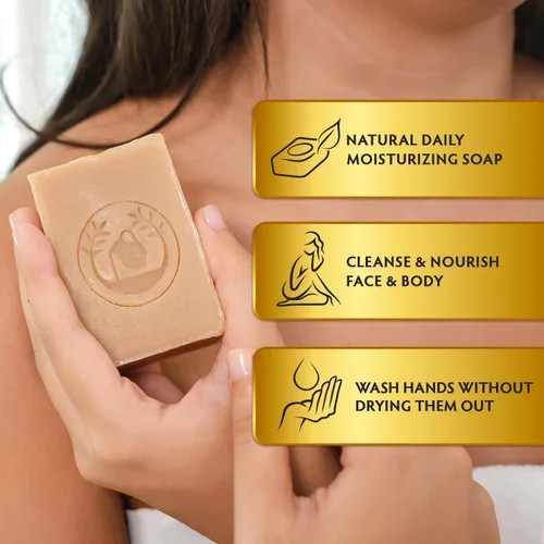 Vista 2 de Ancient Greek Remedy Jabón orgánico facial y corporal para piel seca, normal y sensible. Tratamiento de lavado suave para mujeres, hombres, paquete