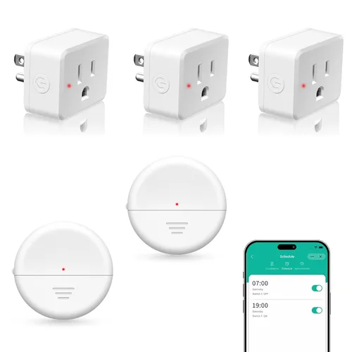 Vista 133 de NineLeaf - Enchufe de salida de control remoto, interruptor de luz de encendido y apagado inalámbrico desmontable 500FT Light Plug Decorator