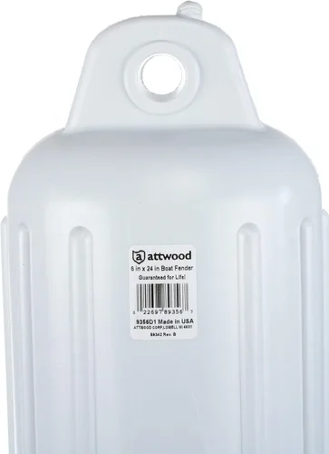 Vista 7 de Attwood 9356D1 - Guardabarros ovalado de lado suave con extremos reforzados de pared gruesa