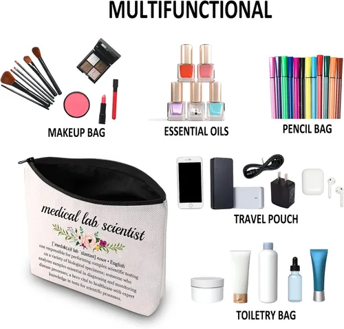 Vista 6 de G2TUP Regalo de científico de laboratorio médico Definición de científico de laboratorio médico Bolsa de maquillaje Bolsa de cosméticos