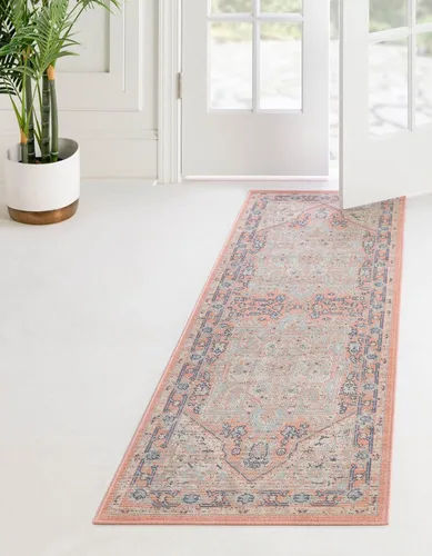 Vista 9 de Unique Loom Whitney Collection - Alfombra rectangular de 5 pies 3 pulgadas x 8 pies, color azul Multicolor/Azul