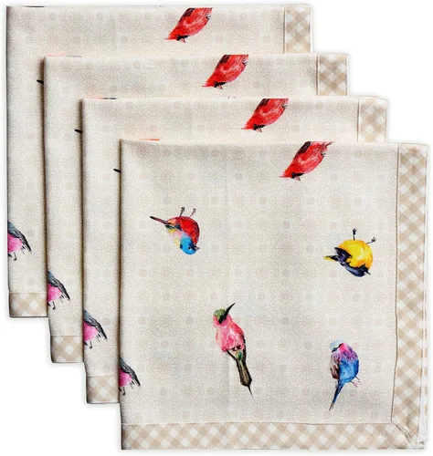 Vista 135 de Maison d' Hermine Juego de 4 servilletas de tela 100% algodón, suaves y duraderas, servilletas cuadradas reutilizables para uso diario, lavables