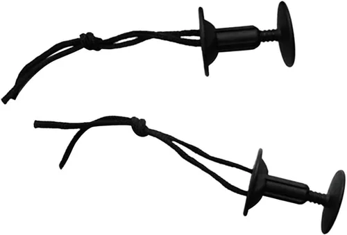 Vista 5 de 1 par negro duradero fuerte bodyboard correa de tabla de surf enchufe con lazo de cable - 2 pulgadas de grosor