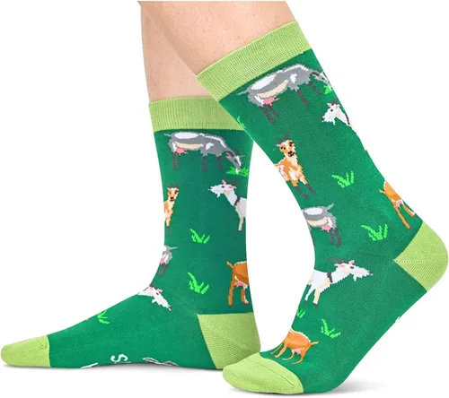 Vista 2 de Zmart Animal Socks For Men Women Goat Horse Guines Pigs Cow Gifts, Goat Horse Guines Pigs Monkey Socks