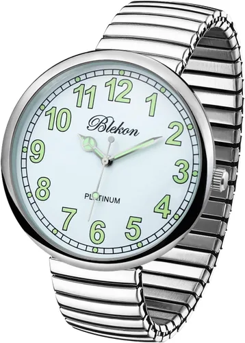 Vista 6 de Collections Nuevo Reloj de Moda con Correa Elástica de Tamaño Super Grande, Movimiento Japonés PC21J Aguamarina