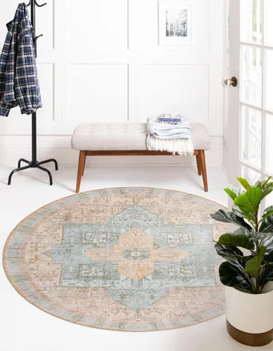 Vista 12 de Unique Loom Timeless Collection - Alfombra de área - Peter (2' x 3' 1" ovalada, beige/marfil)