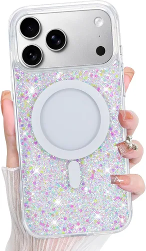 Vista 68 de Bonoma - Funda para iPhone 17 Pro Max 2025 con cristales brillantes, purpurina brillante