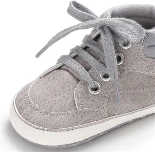 Vista 5 de BENHERO Baby Girls Boys PU Leather Shoes Toddler Infant First Walker Soft Sole High-Top Ankle Sneakers Newborn Crib Shoes