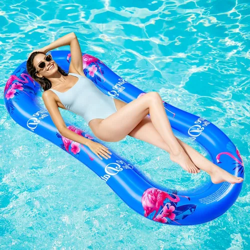 Vista 2 de ZHUYNXIR Flotador de piscina para adultos, hamaca flotante, balsas inflables, sofá de aire para piscina, cama flotante, tumbado en él, todo tu