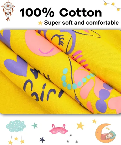 Vista 5 de Pijamas de Navidad para niños y niñas de 18 meses-12 años, ropa de dormir 100% algodón