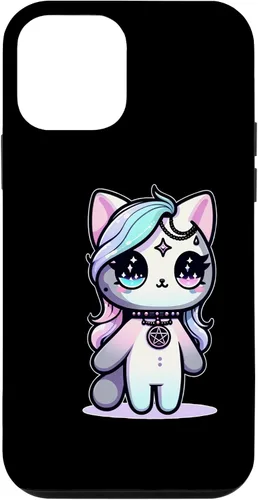 Vista 12 de Funda estética oculta espeluznante para iPhone 15 Kawaii Pastel Cat Ouija