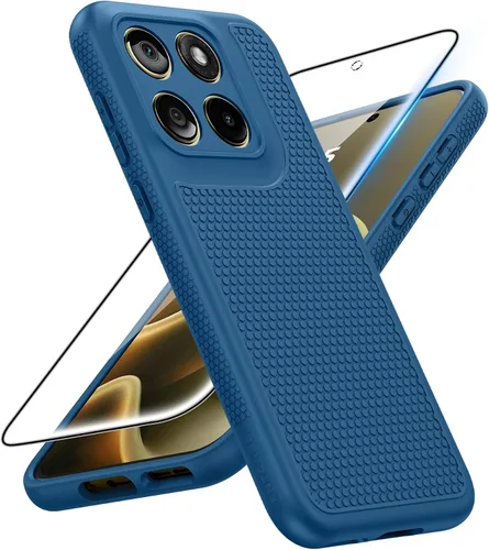 Vista 39 de FNTCASE Funda para iPhone 17 Pro: [Compatible con Magsafe] Fundas sólidas mate 17 Pro azul con protector de pantalla