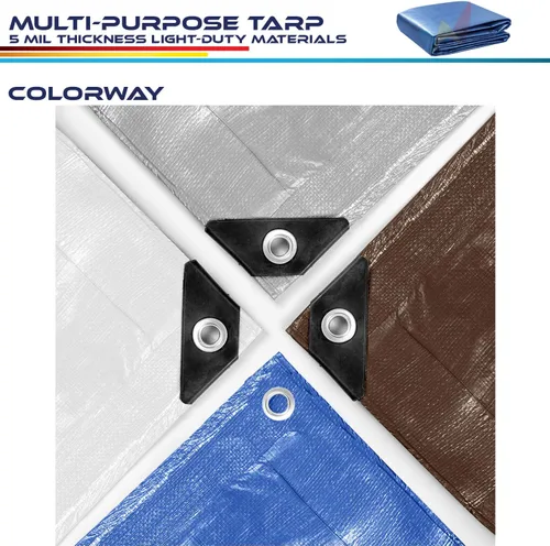 Vista 3 de Windscreen4less lona multiuso de 5 ml, impermeable de poliéster, de color azul, Azul