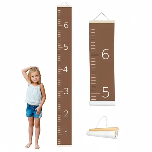 Vista 13 de Morxy Tabla de Crecimiento de Lona para Niños - Decoración de Pared Unisex para Habitación de Niños - Tabla de Medición de Altura - Cinta de Pared