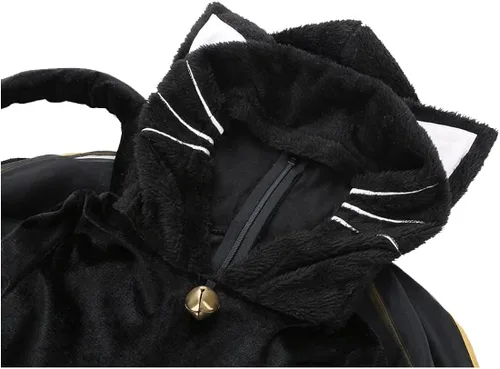 Vista 5 de Imagen del producto Yolsun - Disfraz de gato negro para niñas, divertido disfraz de princesa animal para Halloween para niños