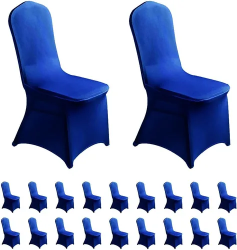 Vista 23 de LZY 6 piezas Fundas de Silla de Spandex Elásticas Fundas Deslizables para Fiestas de Boda, Fundas de Decoración de Sillas de Comedor y Banquete Negro