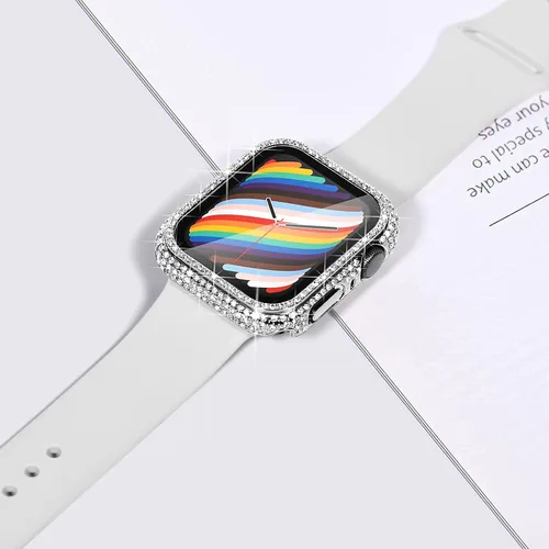 Vista 254 de Surace Bling - Carcasa con protector de pantalla para Apple Watch Series 3, 2, 1 de 1.496 pulgadas