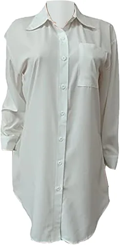 Vista 7 de Conjunto sexy de 2 piezas para mujer, con botones, manga larga, mini, camisa, falda de mezclilla