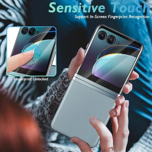 Vista 5 de Orzero Paquete de 3 protectores de pantalla frontal compatibles con Motorola Razr+/Razr Plus 2023, Protector De Pantalla TPU suave (no vidrio)
