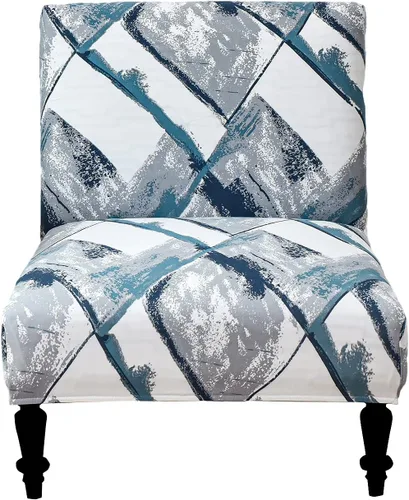 Vista 8 de HAOYONG - Funda de silla sin brazos de acento, funda elástica para silla deslizante con estampado, fundas protectoras para muebles, fundas