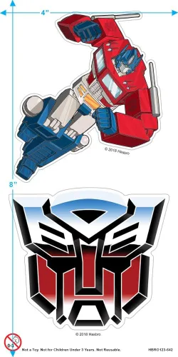 Vista 4 de Camiseta y pegatinas Transformers Optimus Prime, Optimus Prime, Azul marino