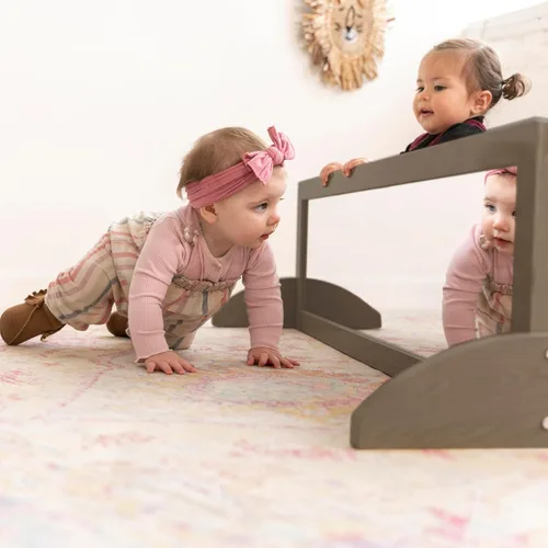 Vista 10 de ECR4Kids Espejo bidireccional de doble cara, muebles para niños, lavado gris