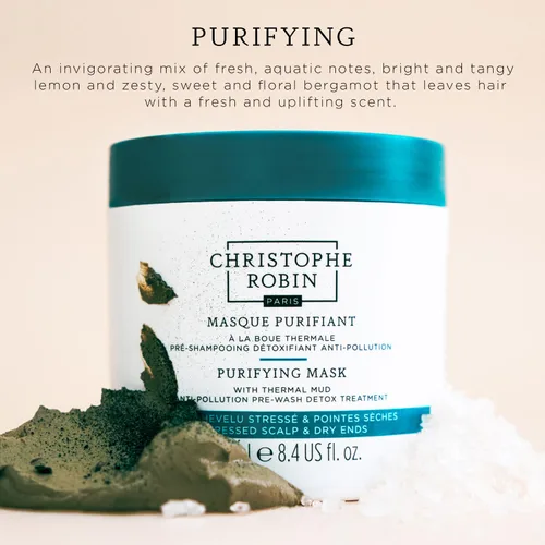 Vista 2 de Christophe Robin Acondicionador ligero purificador Gelèe con minerales marinos para longitudes suaves y cuero cabelludo graso 6.7 fl. oz