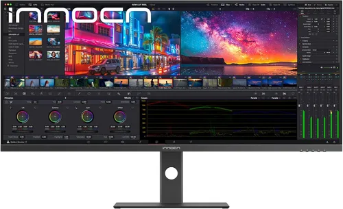 Vista 14 de INNOCN Monitor ultraancho de 24 pulgadas 2560 x 1440p 75Hz QHD IPS pantalla 16:9 monitor de computadora 100% sRGB HDMI DP monitor