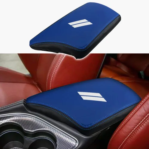 Vista 37 de Funda para el reposabrazos de la consola central, de piel, antiarañazos, de protección, accesorios de decoración interior, para Tesla Model 3 Negro