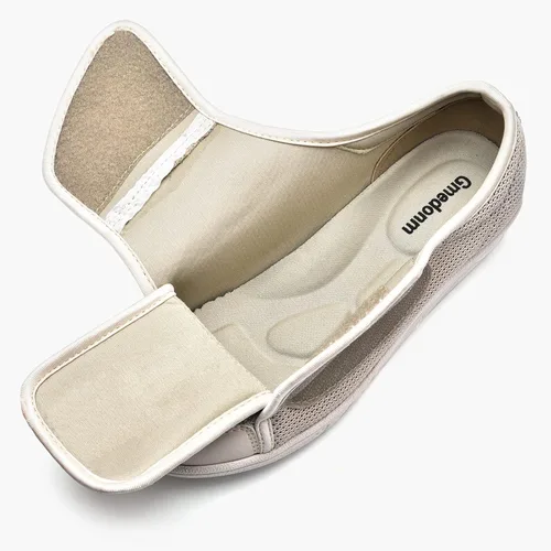 Vista 3 de Zapatos anchos para mujer con ajuste ligero para edema diabético, fascitis plantar, juanetes, artritis, pies hinchados, cojín de aire, engorde