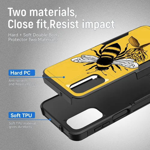 Vista 462 de Funda para Galaxy A14 5G, resistente de doble capa híbrida de policarbonato duro, goma suave, a prueba de golpes, funda protectora resistente