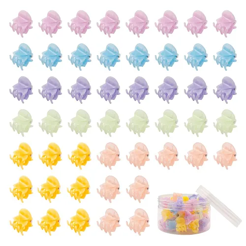 Vista 9 de 50 piezas de mini pinzas para el cabello, pinzas de agarre fuerte multifunción para flequillo. (Negro)